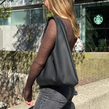 Load image into Gallery viewer, JAZZ Tote - Faux Leather Black