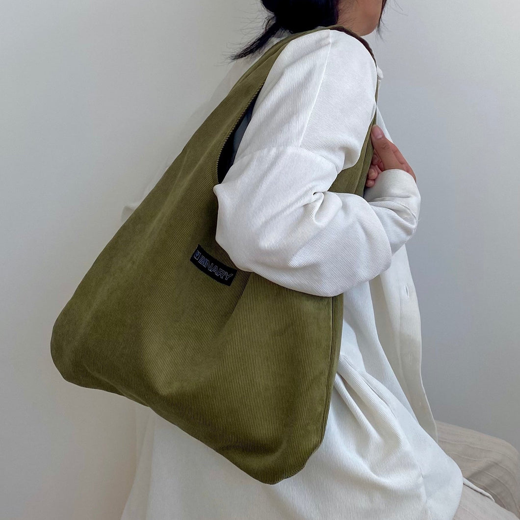 JAZZ Tote - Ribbed Olive Green